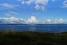 Amazing clouds sky nature sea view