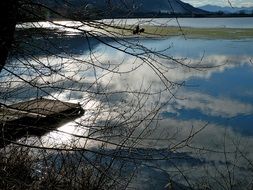 pontoon in the lake