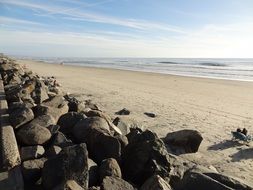 beach ocean rocks