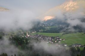 Landscape of small village in Austria