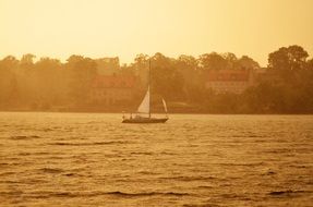 soft light of a sunrise on the sea