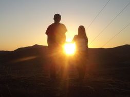 people at sunset