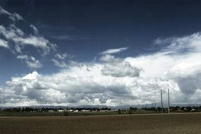 rural landscape before thunderstorm, usa, colorado