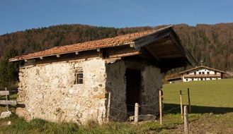 Old stone field barn