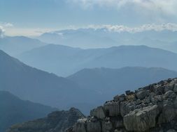 natural panorama of the Alps in Austria