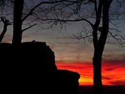 alabama state park red sunset