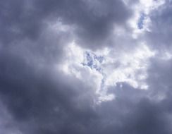 dark gray rainy clouds in the sky