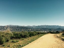 distant view of the observatory in the mountains