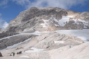 blue sky winter mountain landscape