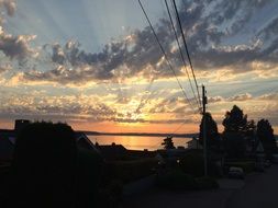 magnificent waterfront clouds