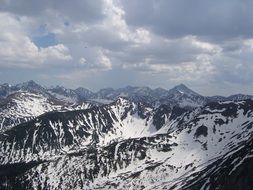 snowy Tatry mountains