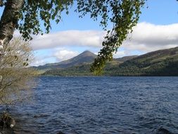 landscape of scenic scottish lake