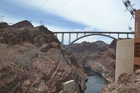 landscape of bridge at Hoover Dam, usa, nevada