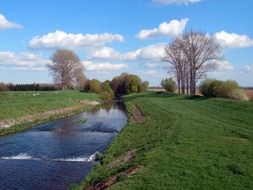 small river among a colorful landscape