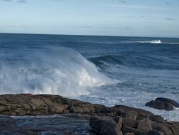 Foam in the waves