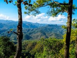 mountains of North Thailand landscape on a sunny day