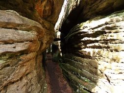 passage between the rocks