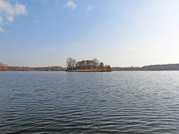 island in a blue water, czech republic