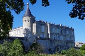 medieval castle in Jonzac, France