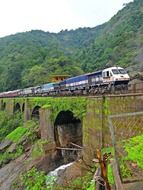 Train on the Indian railway