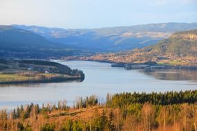 mountains river landscape, norway