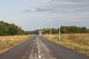 the road into the distance landscape