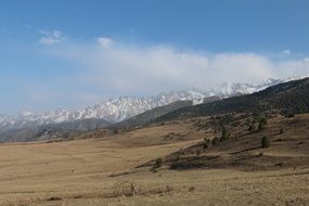 mountains in autumn in Kyrgyzstan