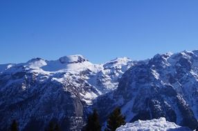 mountains in winter in italy