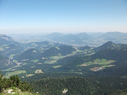 panorama of high alpine mountains