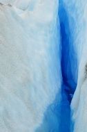 blue ice of a glacier close up