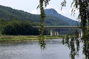 bridge over the river Elbe in Saxony Switzerland