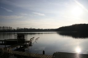 lake in the evening