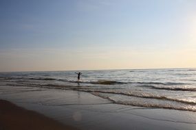 man on the beach on the North Sea