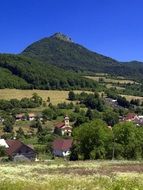 village on the background of green mountains in Slovakia