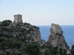 castle ruins on a cliffs