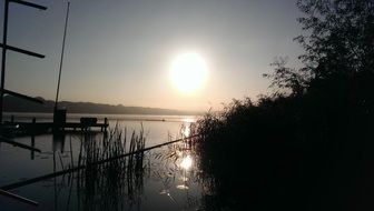 landscape of peaceful morning over the lake