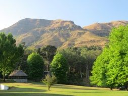 Landscape With The Mountain In Africa