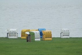 clubs on a beach