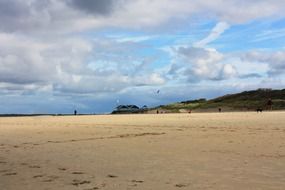 Landscape of the beautiful sandy beach in Domburg, Netherlands