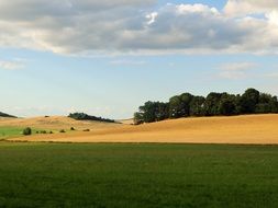cloudy sky over beautiful summer landscape