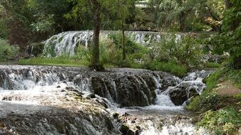 waterfall at the river stone monastery