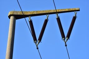 catenary current power line energy sky view