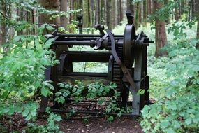 old machine in the forest