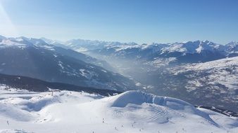 snow slope in the alps