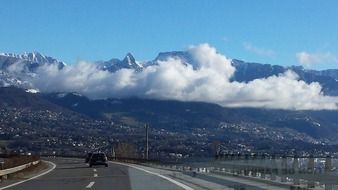 clouds over the city in switzerland