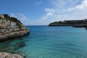 blue lagoon among the rocks