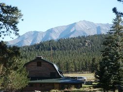 Landscape of the beach house on a mountain in Colorado
