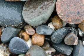 colorful natural sea stones
