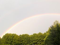 Long rainbow on a sky