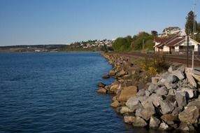 panoramic view of the coastline in washington